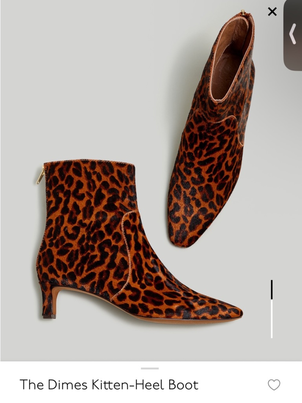 Madewell The Dimes Kitten-Heel Boot Leopard-Print